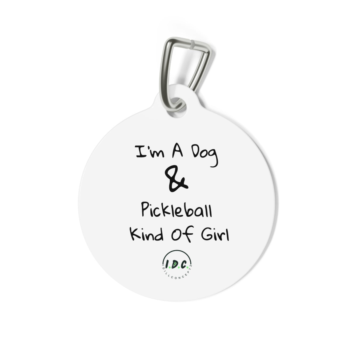 Pet Tag - Pickleball Dog Tag, Dog Paws and Bones Design - Unique Pet Accessory Gift