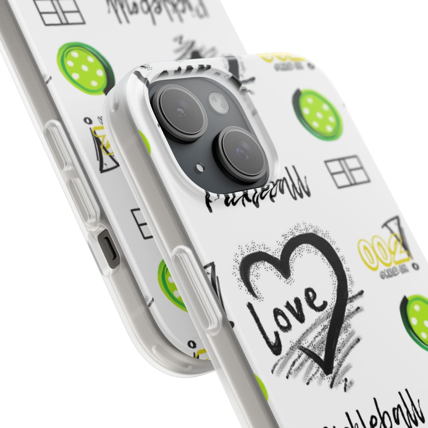 Pickleball Love Flexi iPhone Case - Stylish Phone Protection for Fashion-Forward Individuals