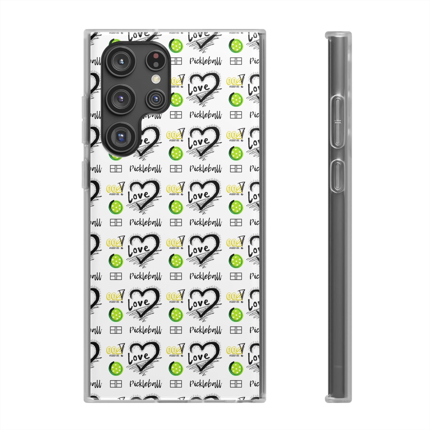 Pickleball Love Flexi Android Samsung Phone Case - Stylish Phone Protection for Fashion-Forward Individuals