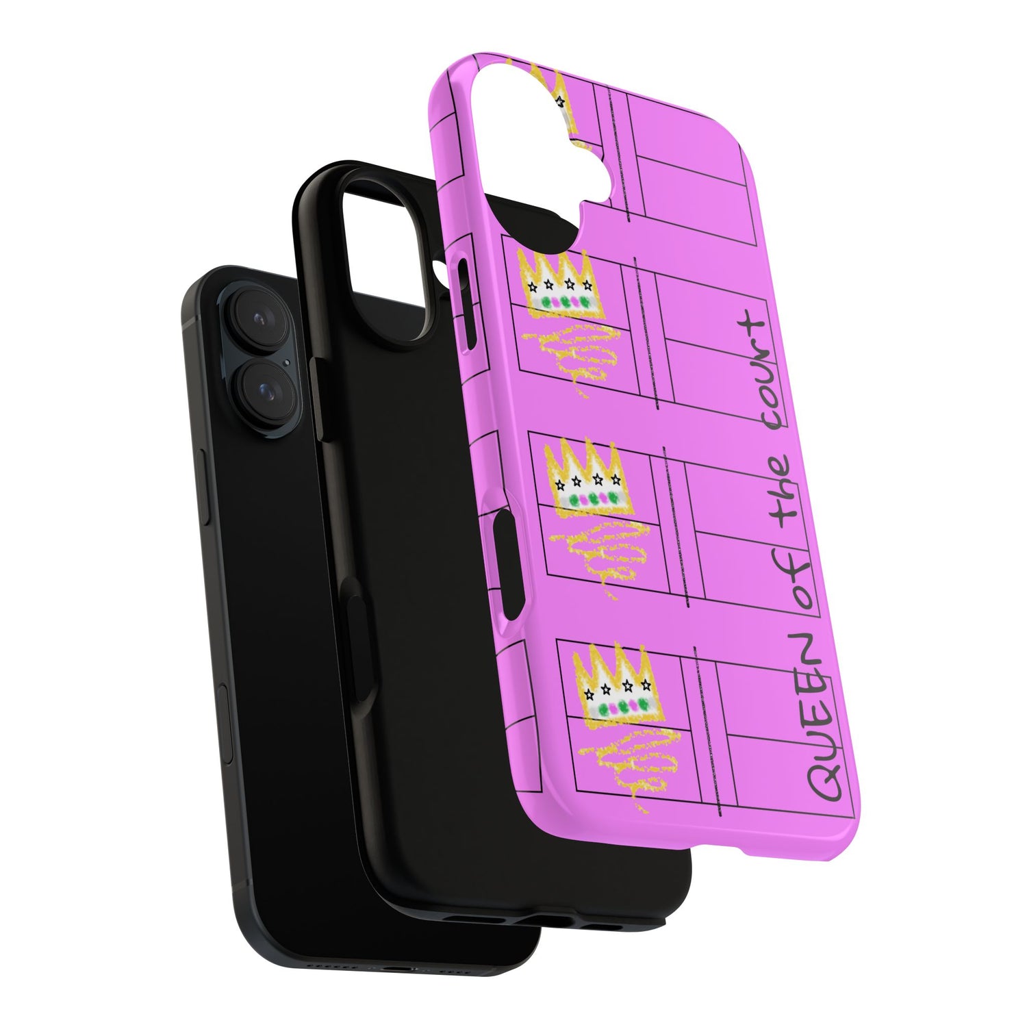 Pickleball Queen of the Court Pink Tough iPhone Case - Fun & Durable Sport Accessory