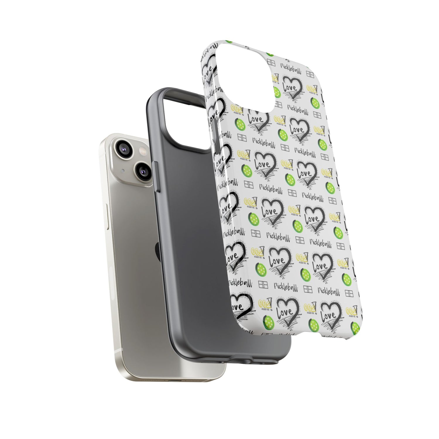 Pickleball Love Tough iPhone Case - Fun & Durable Sport Accessory