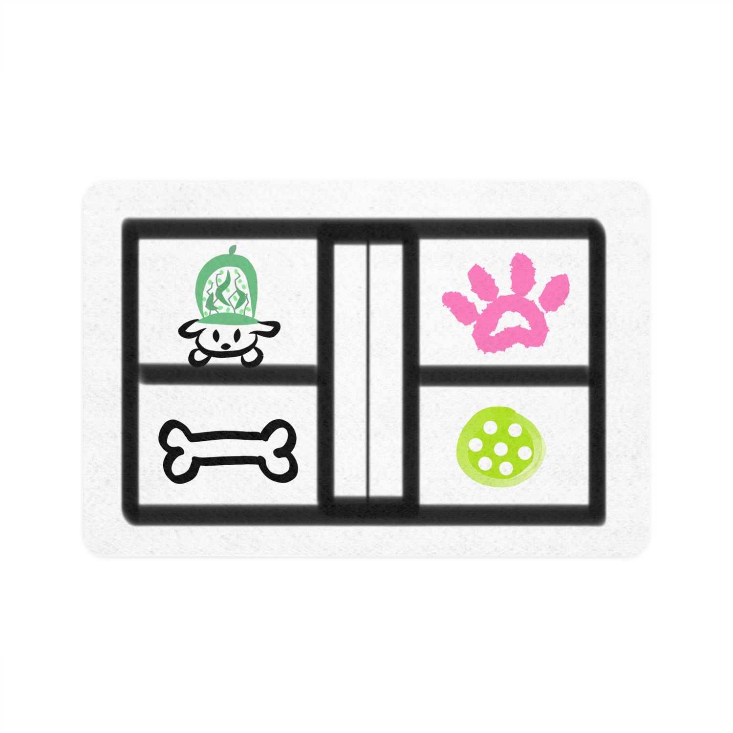 Pet Food Mat - Pickleball Dog Design