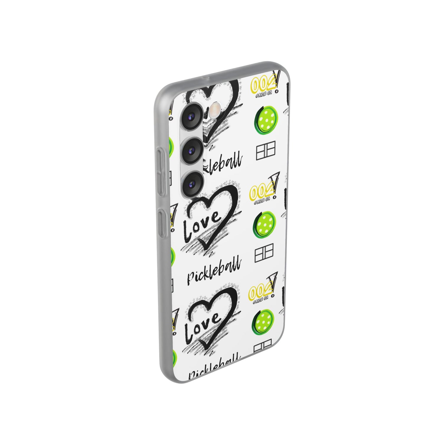 Pickleball Love Flexi Android Samsung Phone Case - Stylish Phone Protection for Fashion-Forward Individuals