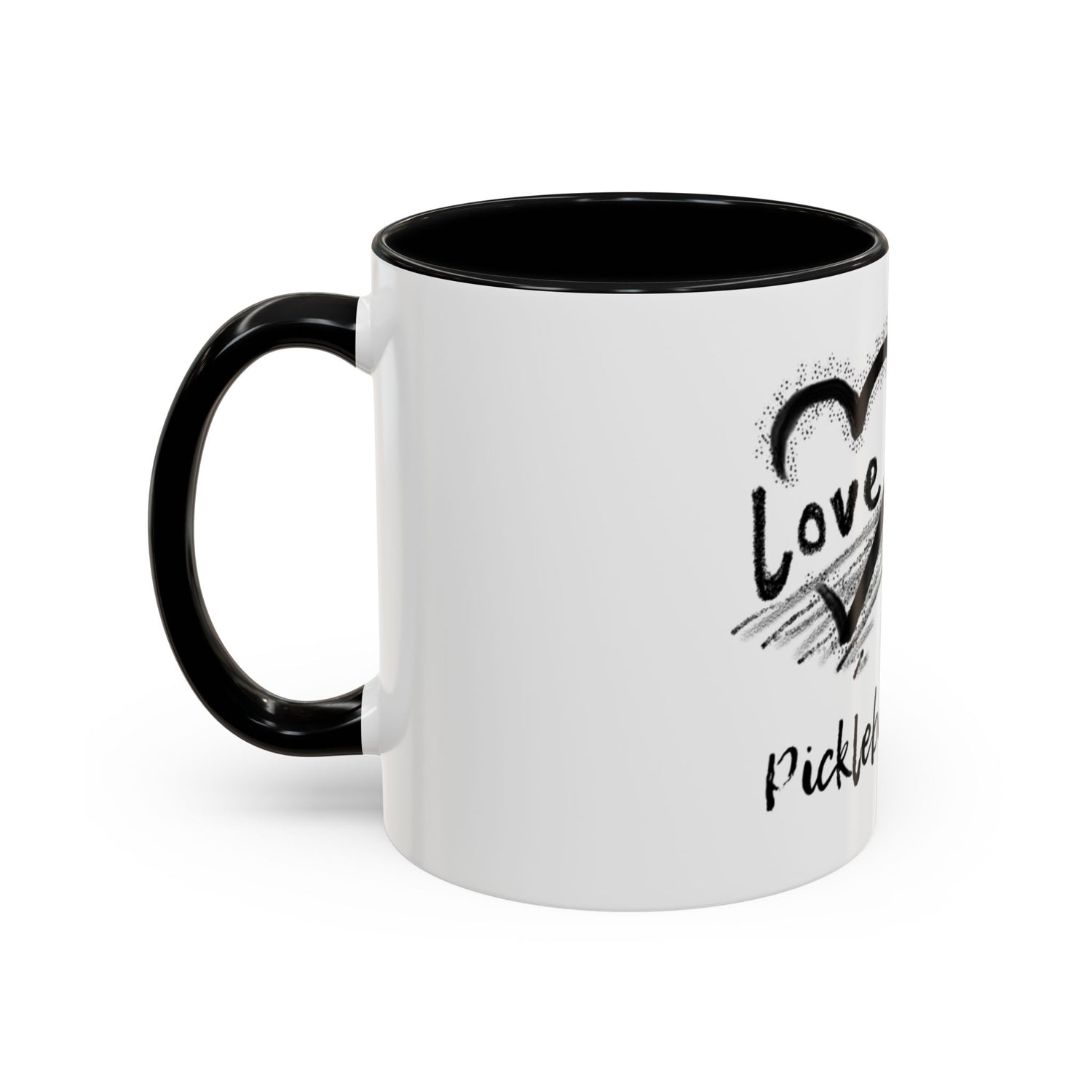 Pickleball Love Accent Coffee Mug - Fun Sports Gift (11oz & 15oz)