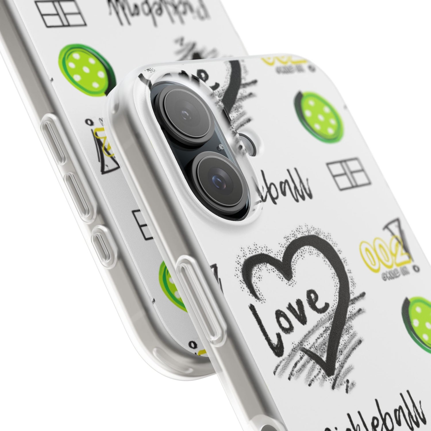 Pickleball Love Flexi iPhone Case - Stylish Phone Protection for Fashion-Forward Individuals