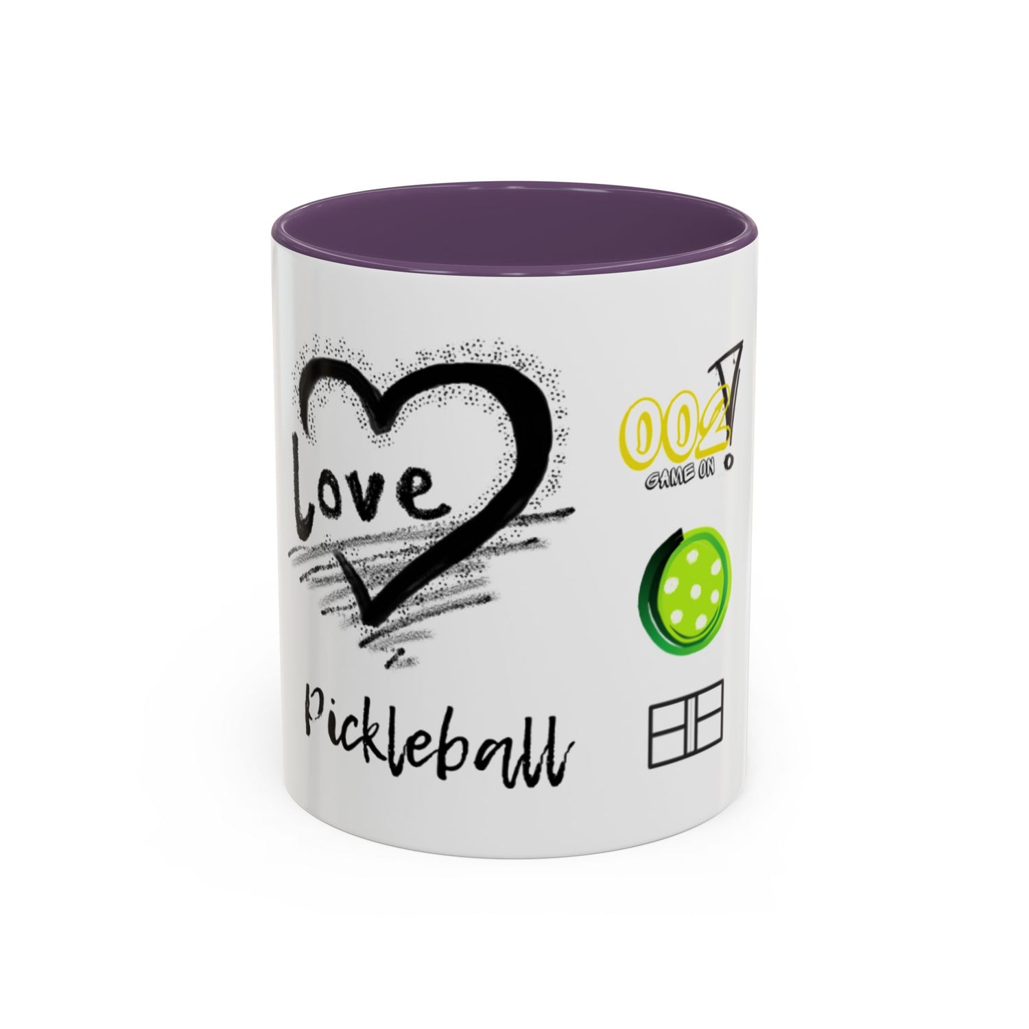 Pickleball Love Accent Coffee Mug - Fun Sports Gift (11oz & 15oz)