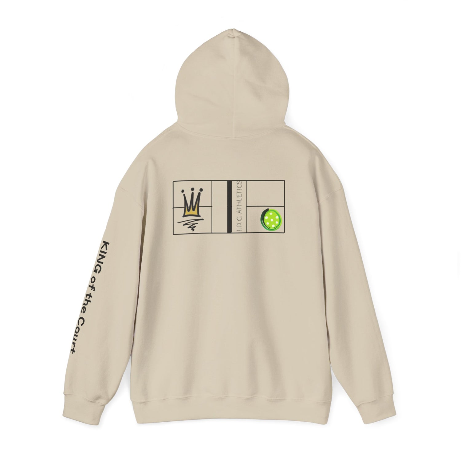 Pickleball Hoodie - King of the Court Design - Men's Sweatshirt