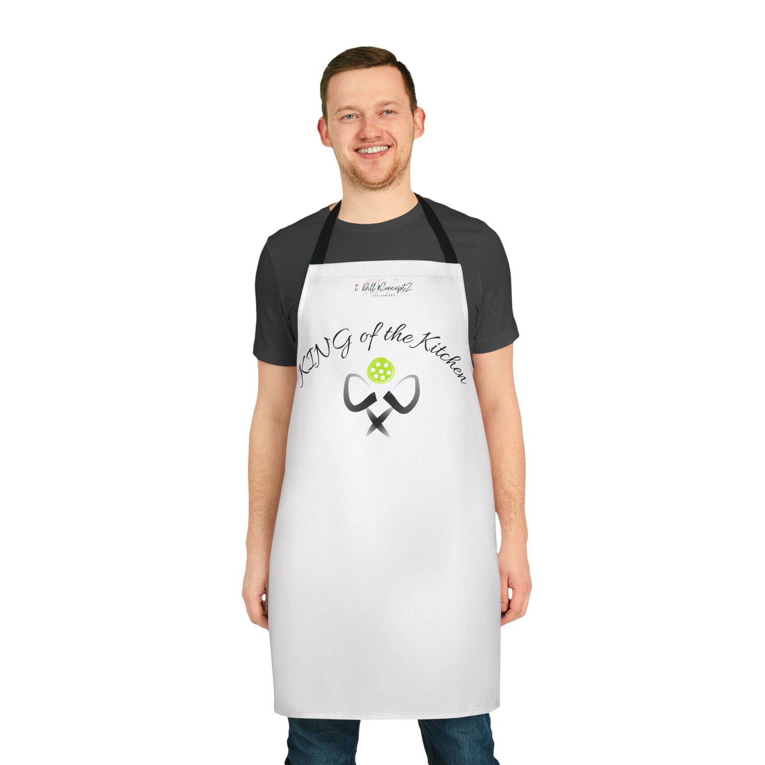 Apron - Pickleball King of the Kitchen Design - Gift for Cooking Enthusiast