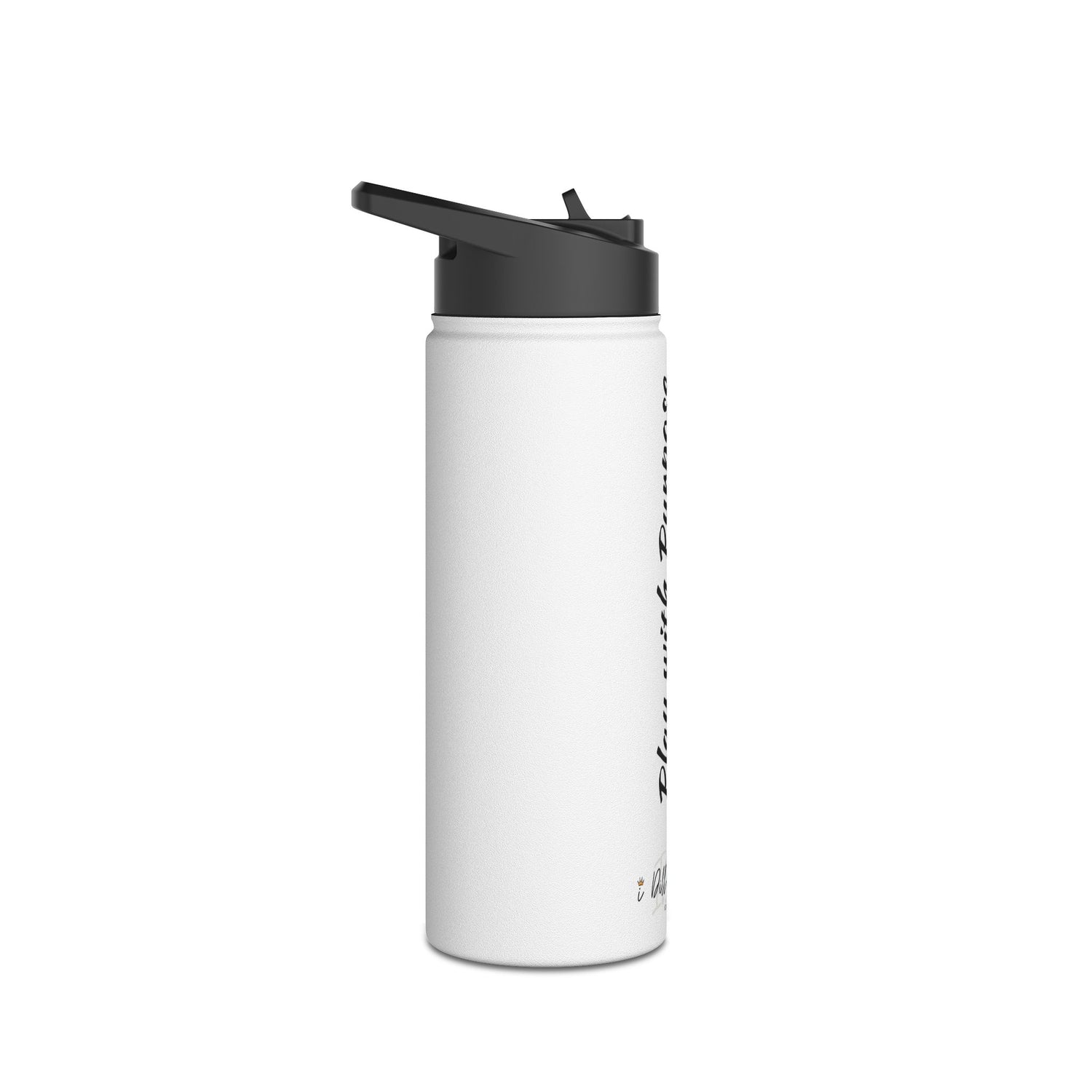 Water Bottle - Pickleball Enthusiast 'Play with Purpose Win with Passion' Design