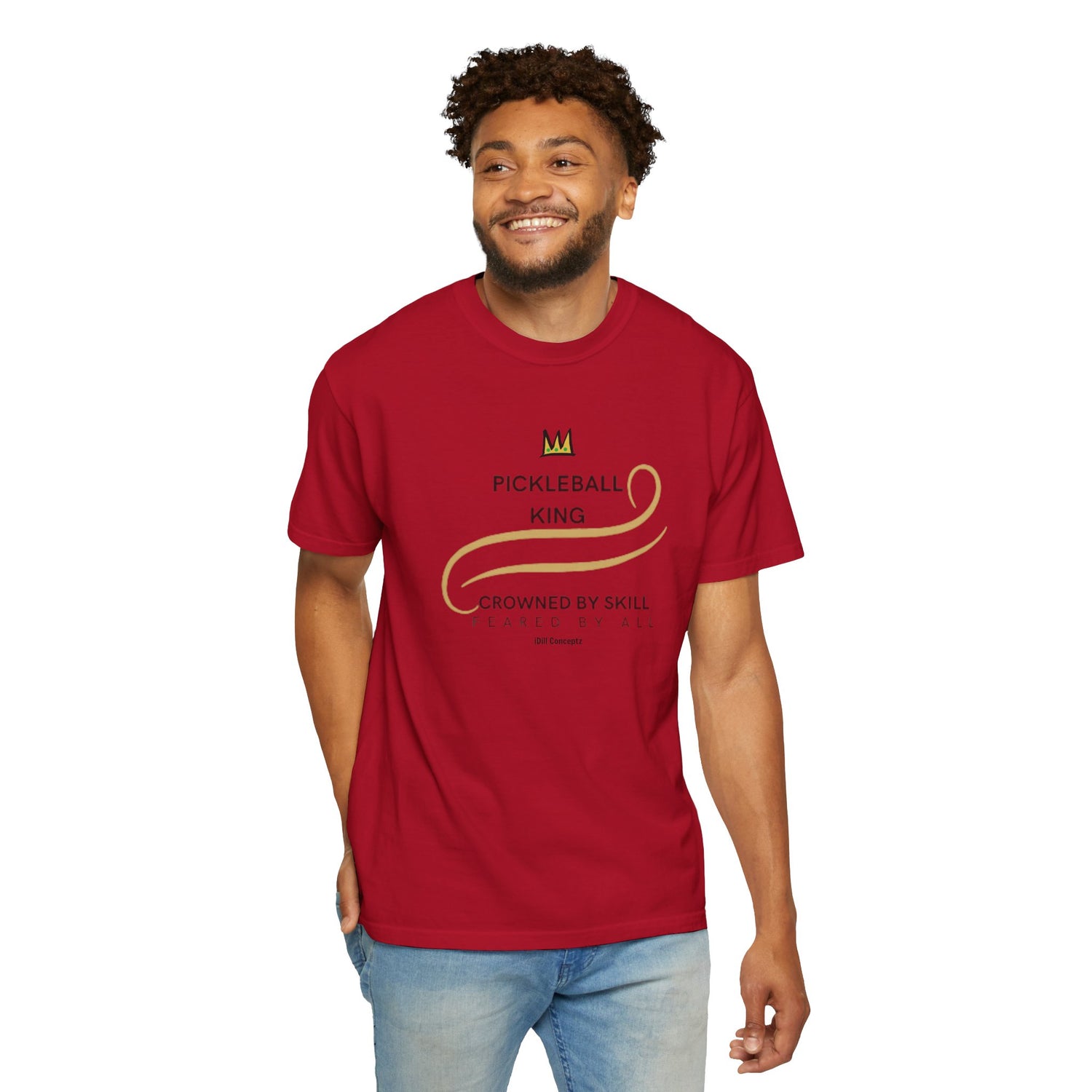 King of the Court Pickleball T-Shirt Apparel - Casual Graphic Tee for Men - Sports Lovers