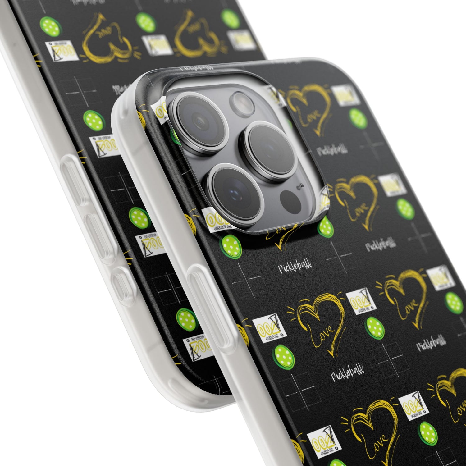 Pickleball Love Flexi iPhone Case - Stylish Phone Protection for Fashion-Forward Individuals