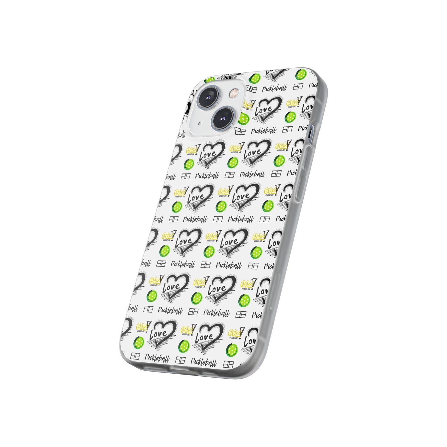 Pickleball Love Flexi iPhone Case - Stylish Phone Protection for Fashion-Forward Individuals