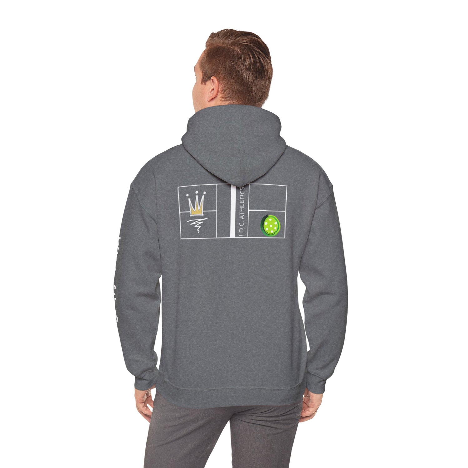 Pickleball Hoodie - King of the Court Design - Men's Sweatshirt