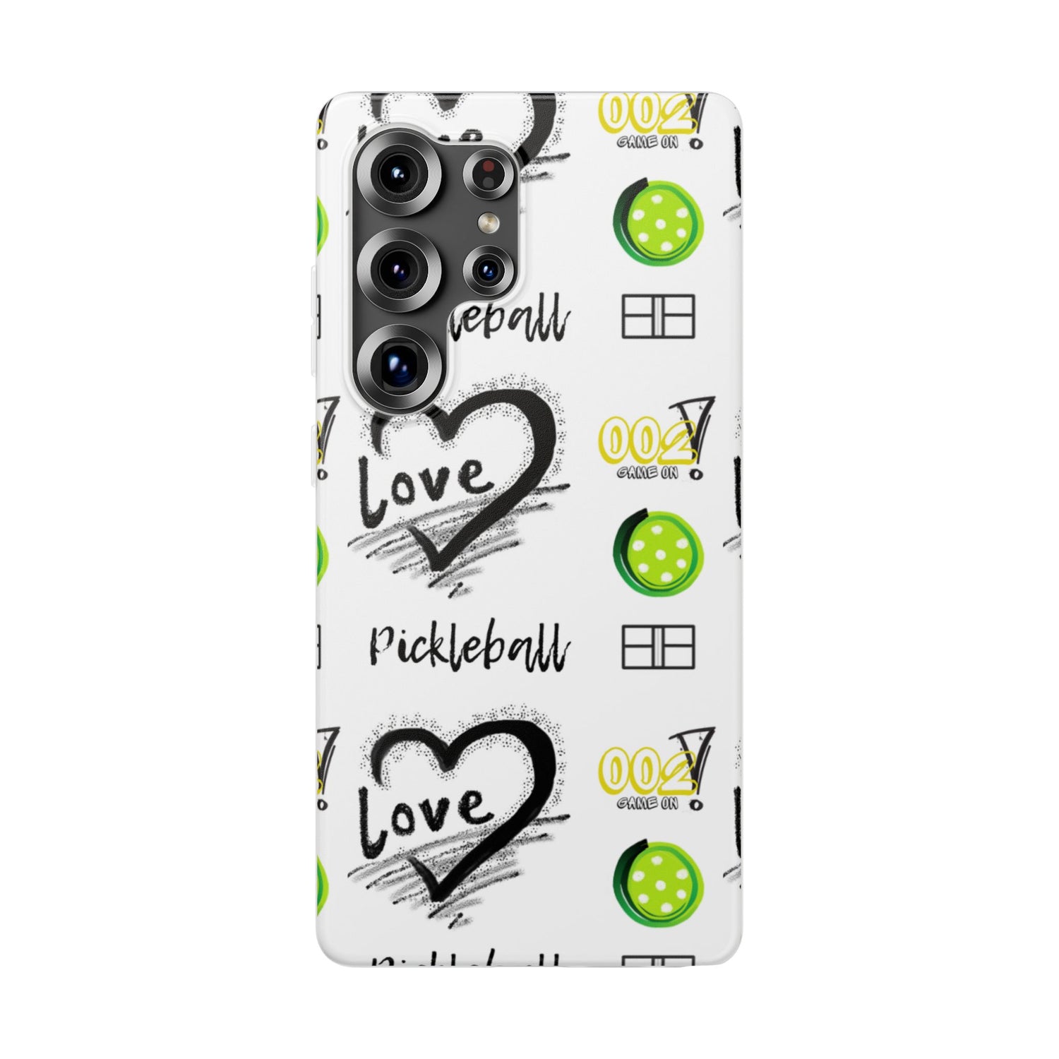 Pickleball Love Flexi Android Samsung Phone Case - Stylish Phone Protection for Fashion-Forward Individuals