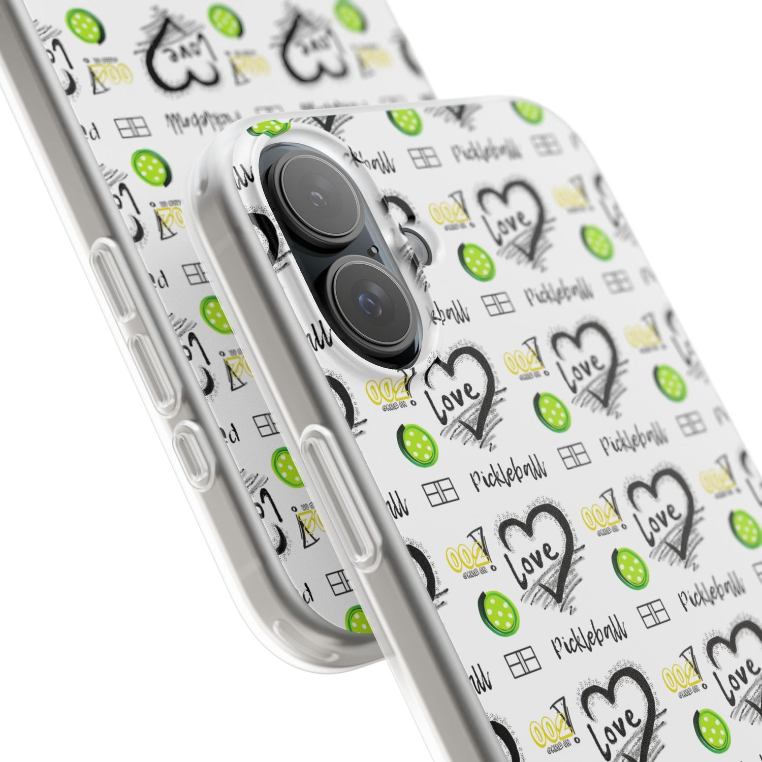 Pickleball Love Flexi iPhone Case - Stylish Phone Protection for Fashion-Forward Individuals