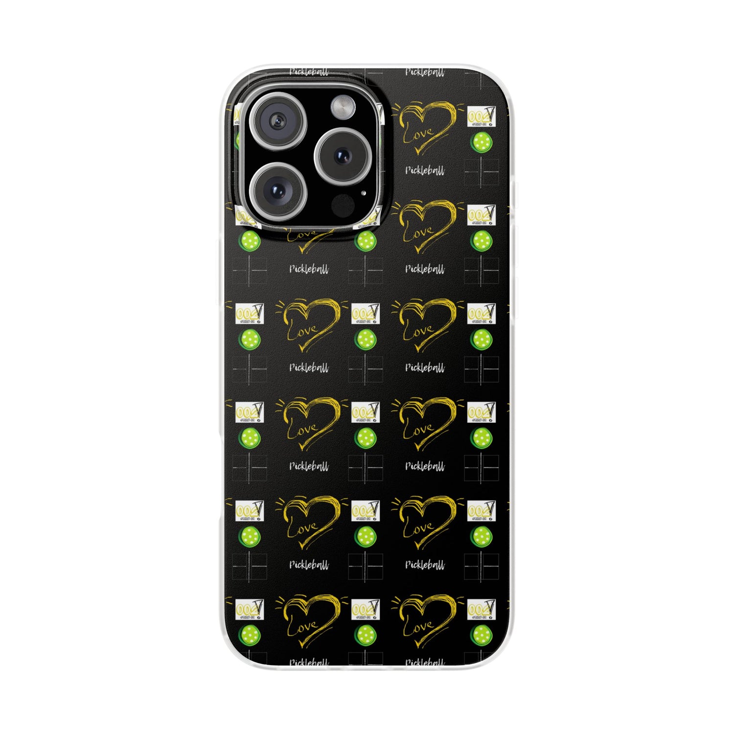 Pickleball Love Flexi iPhone Case - Stylish Phone Protection for Fashion-Forward Individuals