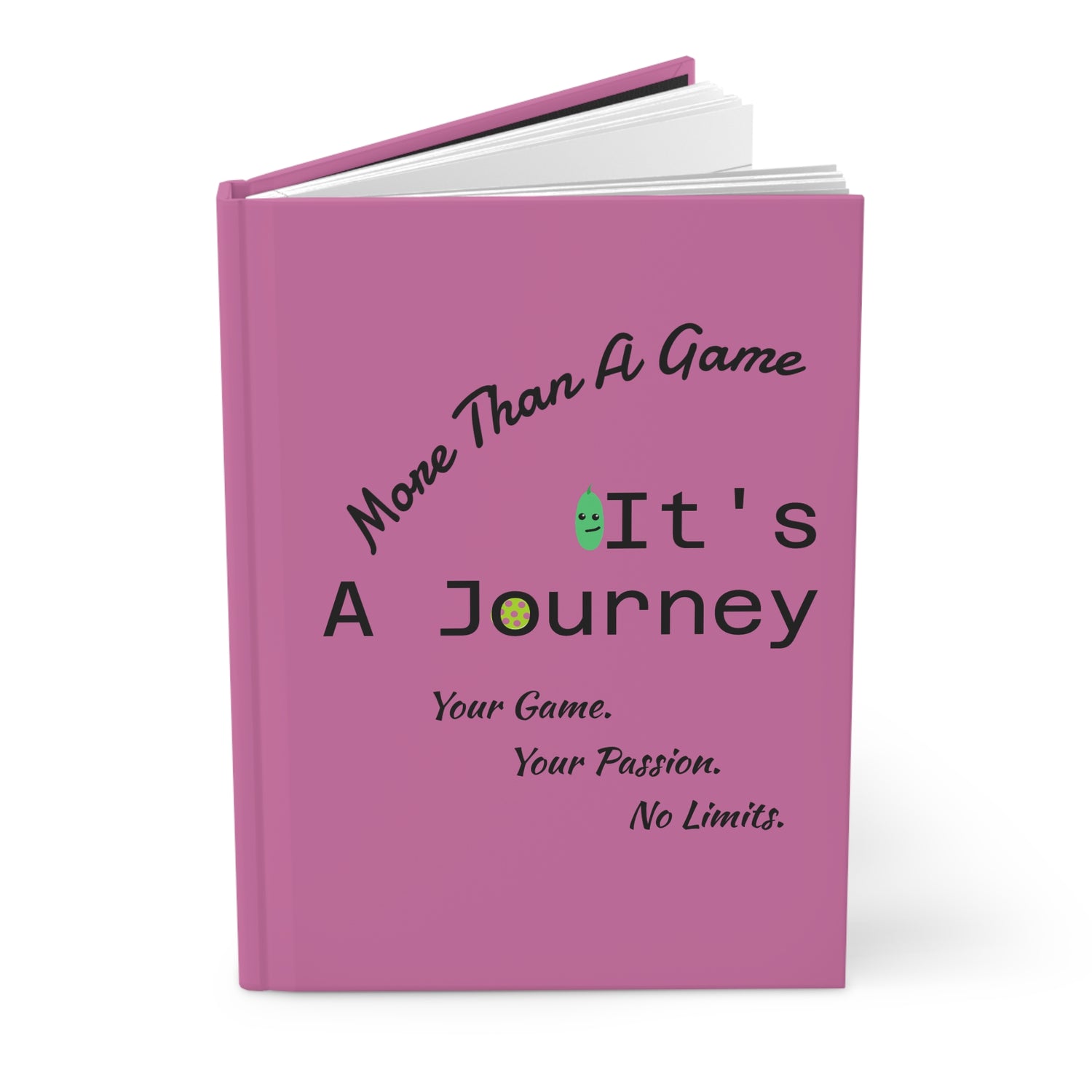 Pickleball Hardcover Journal Matte - 'More Than A Game It's A Journey' Design - Enthusiast Gift & Present