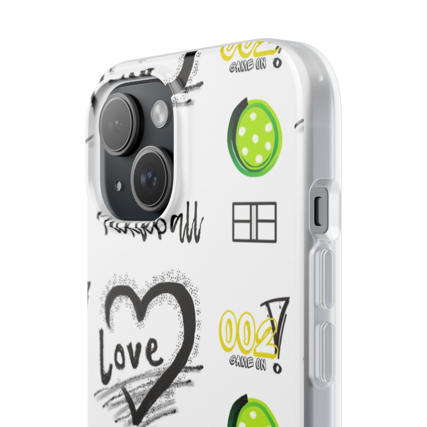 Pickleball Love Flexi iPhone Case - Stylish Phone Protection for Fashion-Forward Individuals