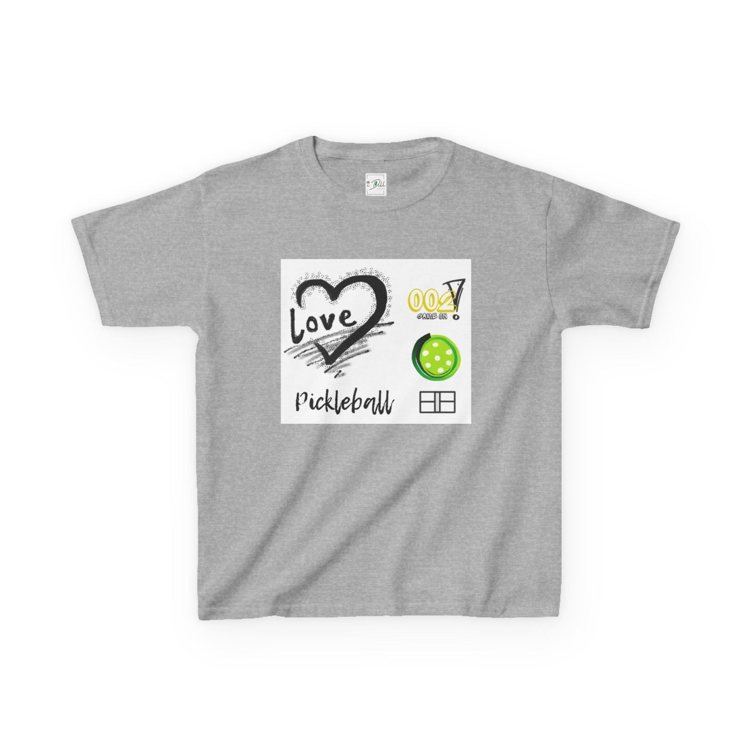 Kids Pickleball Love Tee - Fun & Sporty Cotton T-Shirt for Young Athletes