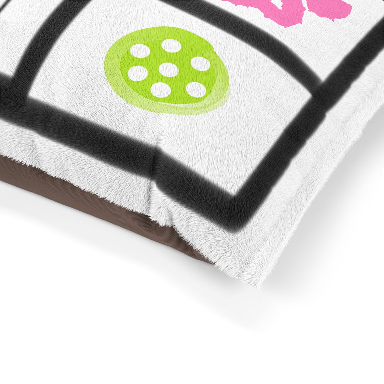 Pet Bed - Pickle Dog Design with Dog Paw and Bone - Unique Enthusiast Gift