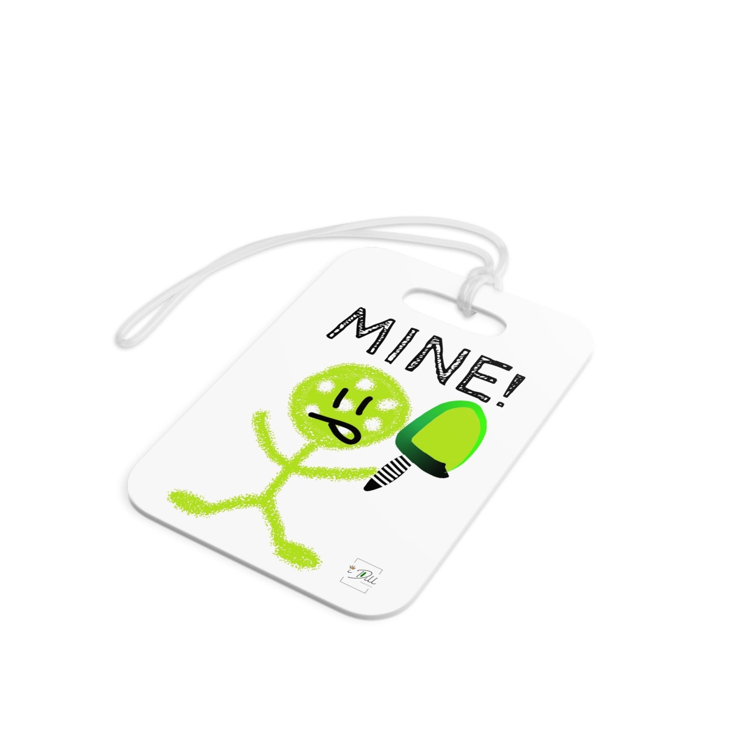Playful Pickleball Luggage Tag - "MINE!" Travel Accessories for Kids and Adults