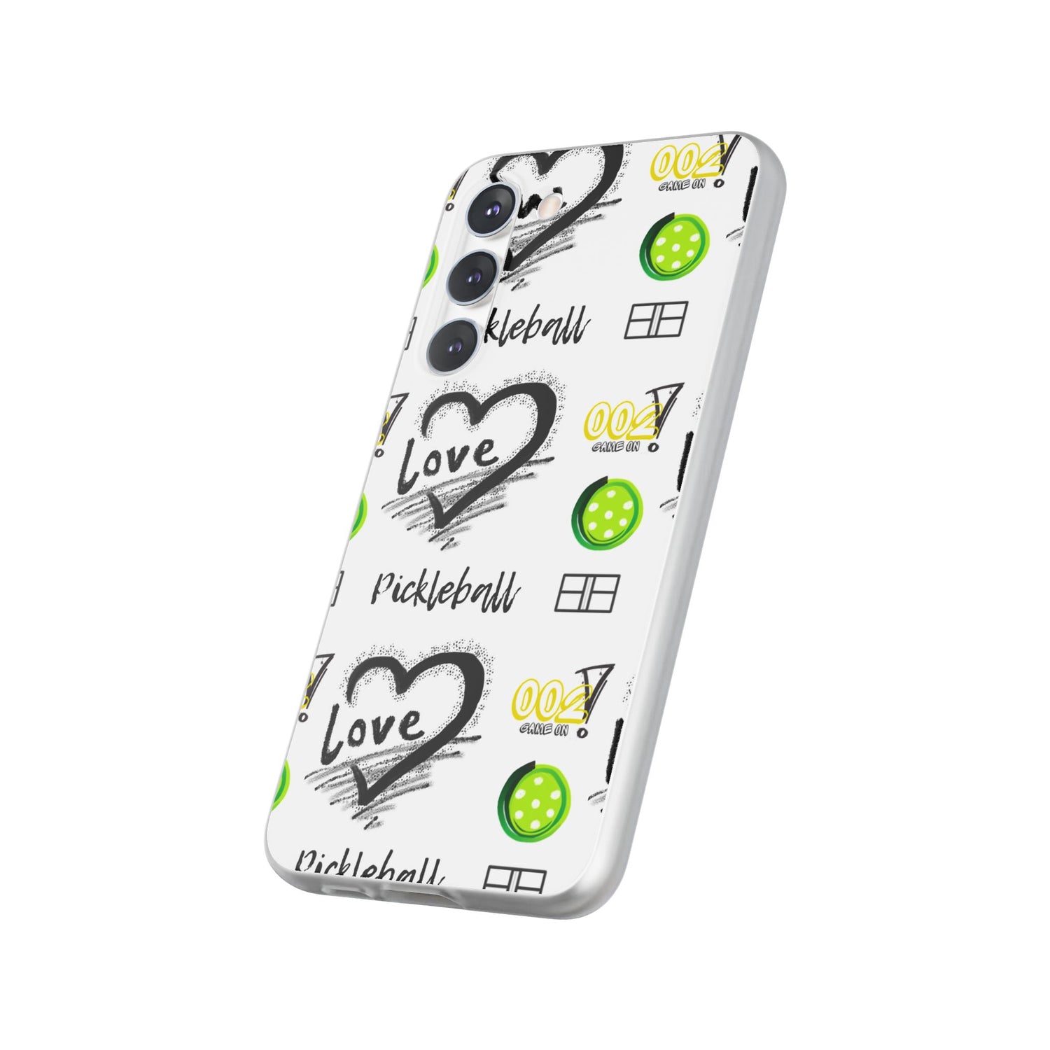 Pickleball Love Flexi Android Samsung Phone Case - Stylish Phone Protection for Fashion-Forward Individuals
