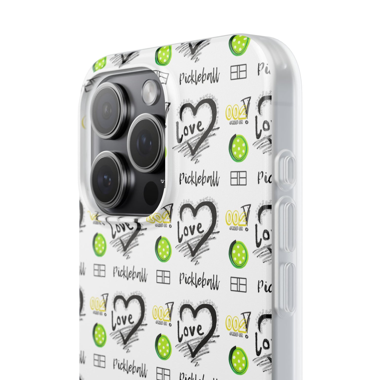 Pickleball Love Flexi iPhone Case - Stylish Phone Protection for Fashion-Forward Individuals