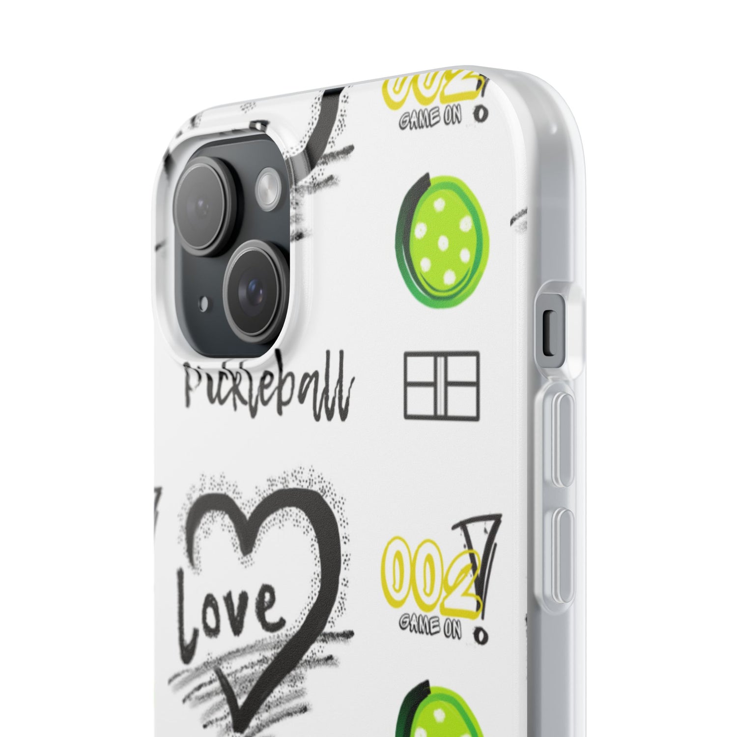 Pickleball Love Flexi iPhone Case - Stylish Phone Protection for Fashion-Forward Individuals