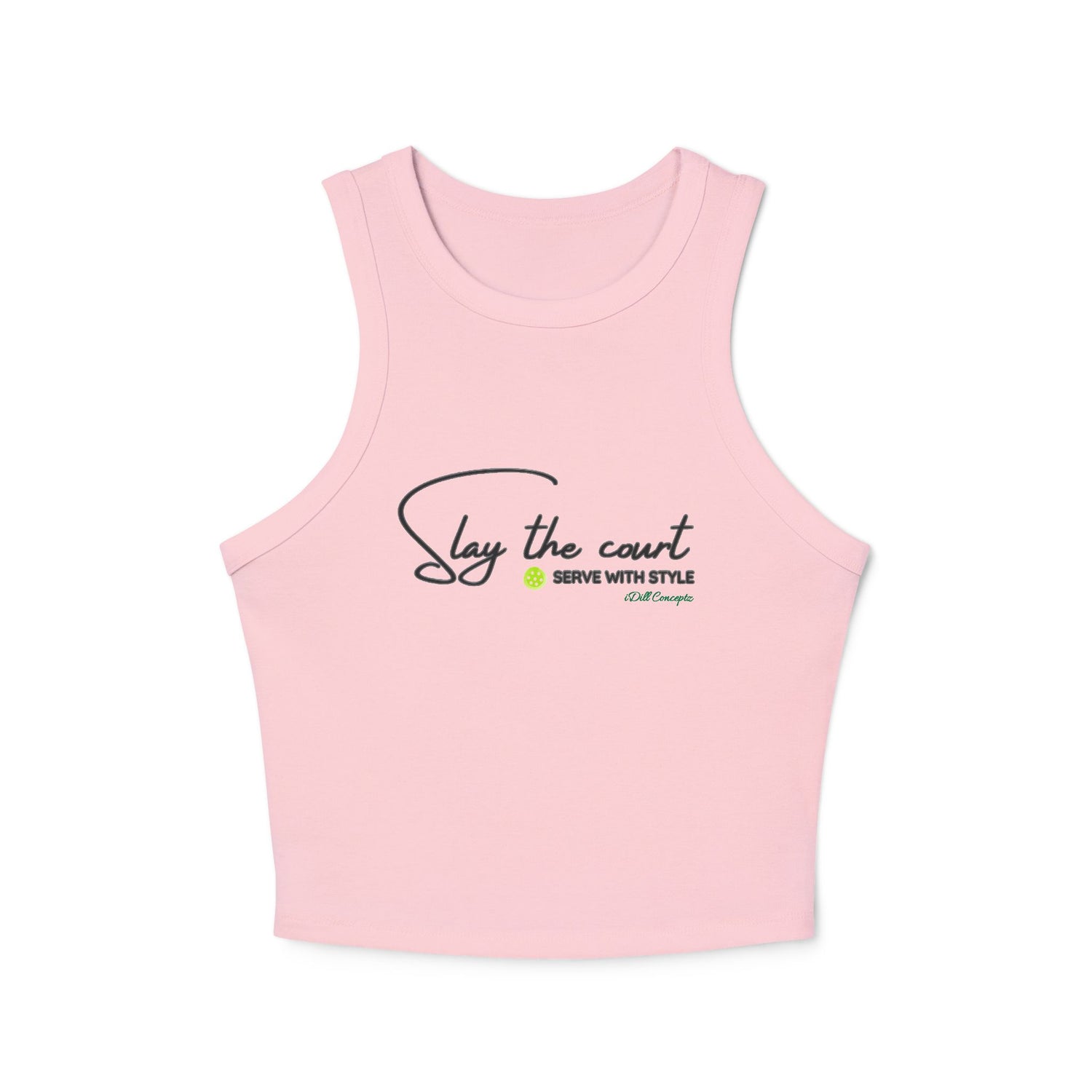Women's Pickleball Slay the Court, Serve with Style Design - Women's Tank Top - Micro Rib Women's Tank