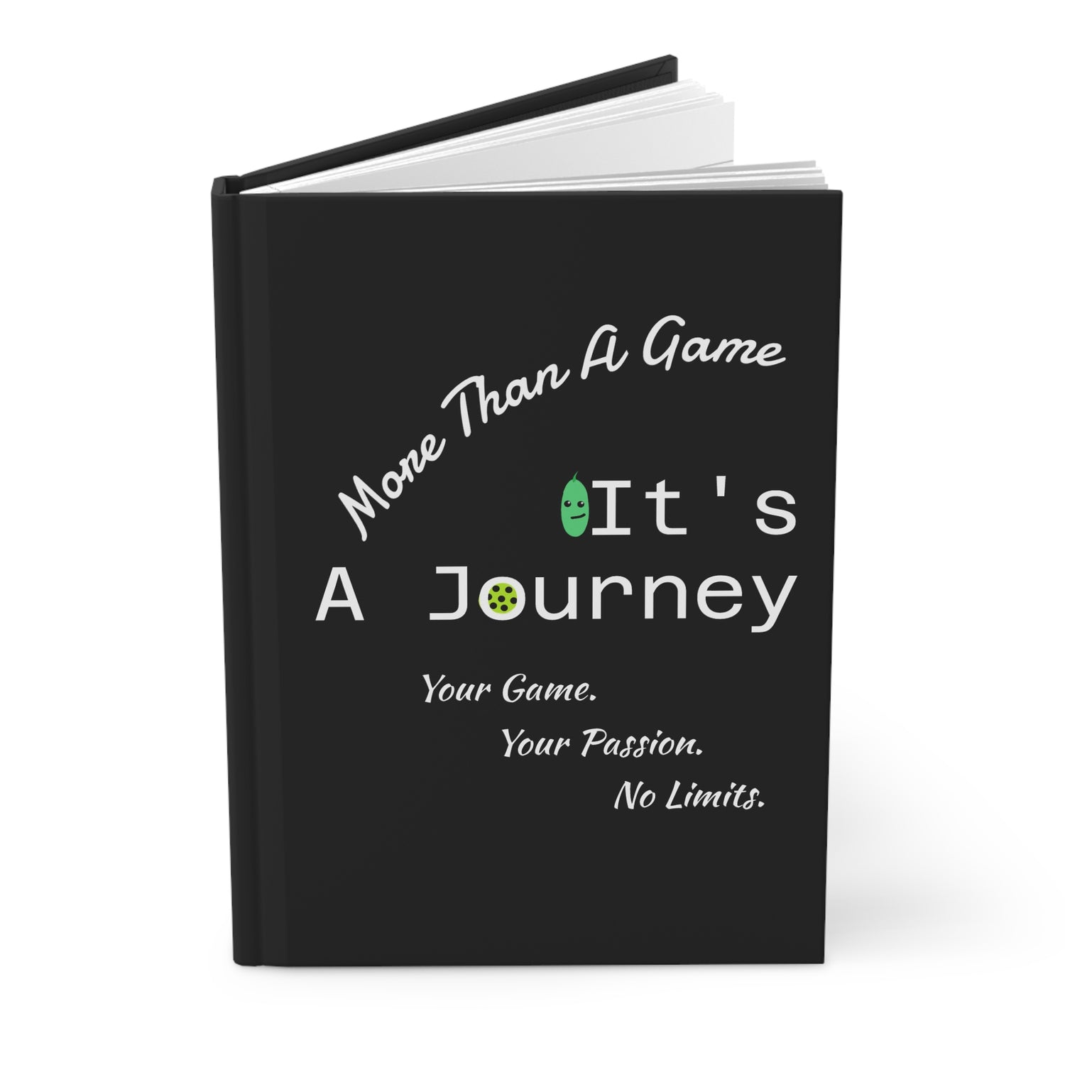 Pickleball Hardcover Journal Matte - 'More Than A Game It's A Journey' Design - Enthusiast Gift & Present