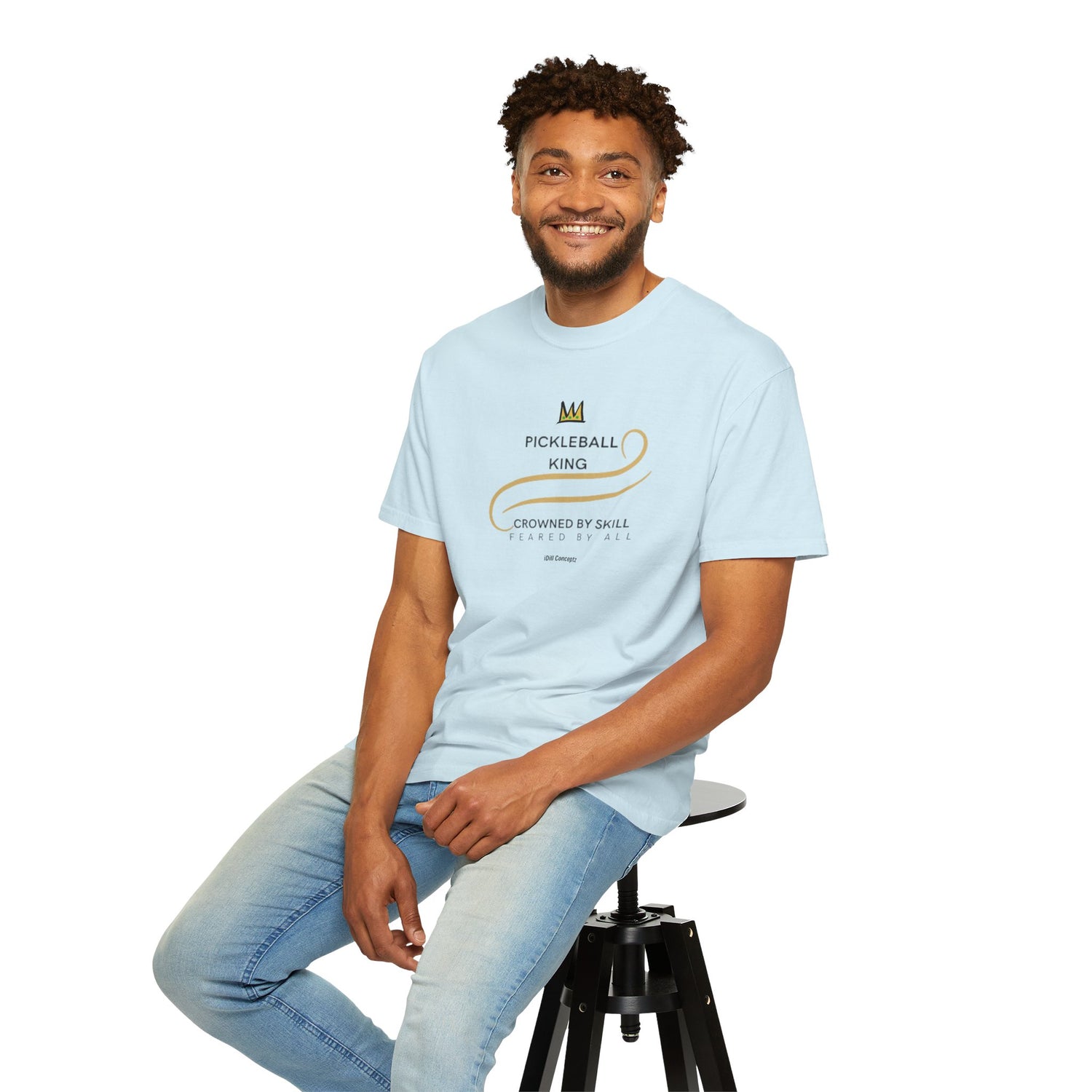 King of the Court Pickleball T-Shirt Apparel - Casual Graphic Tee for Men - Sports Lovers
