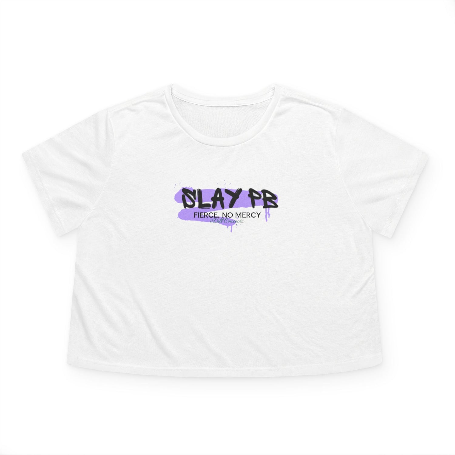 Women's Slay PB - Fierce, No Mercy Pickleball Design - Women's Crop Top Apparel