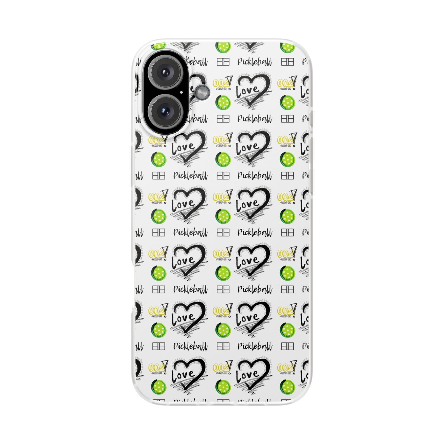 Pickleball Love Flexi iPhone Case - Stylish Phone Protection for Fashion-Forward Individuals