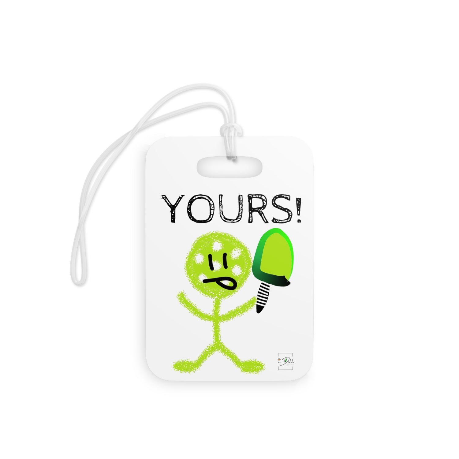 Playful Pickleball Luggage Tag - "YOURS!" Travel Accessories for Kids and Adults