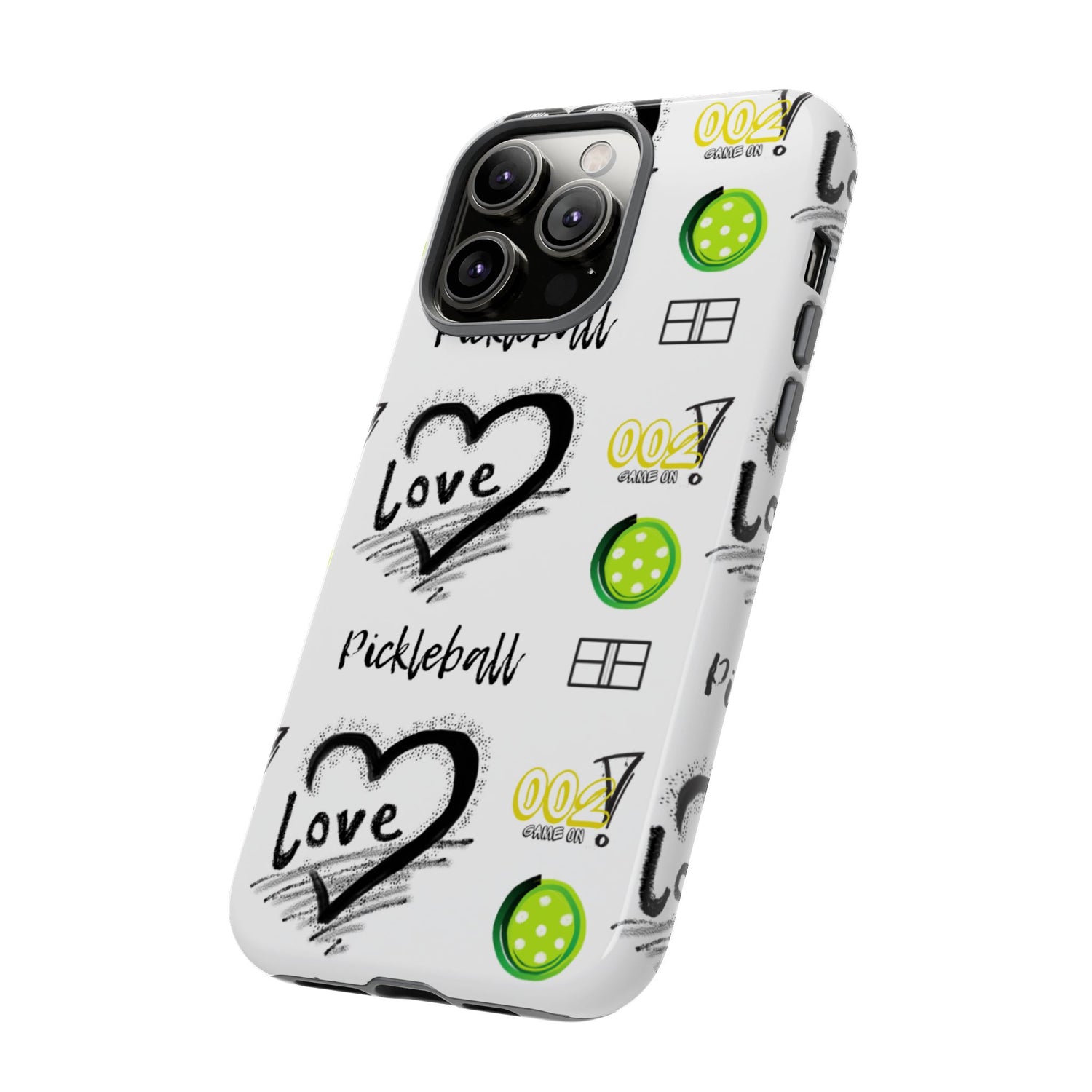 Pickleball Love Tough iPhone Case - Fun & Durable Sport Accessory