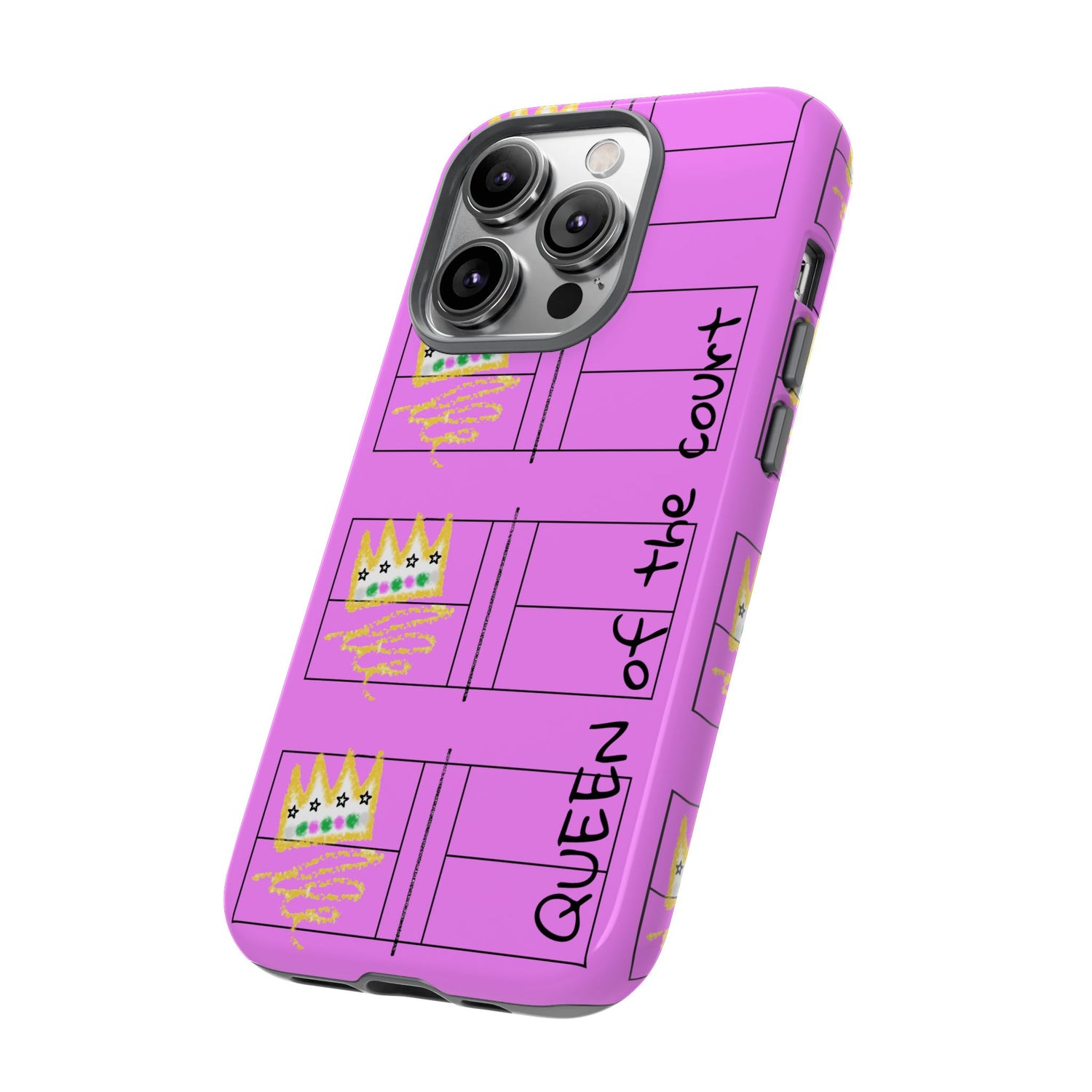 Pickleball Queen of the Court Pink Tough iPhone Case - Fun & Durable Sport Accessory