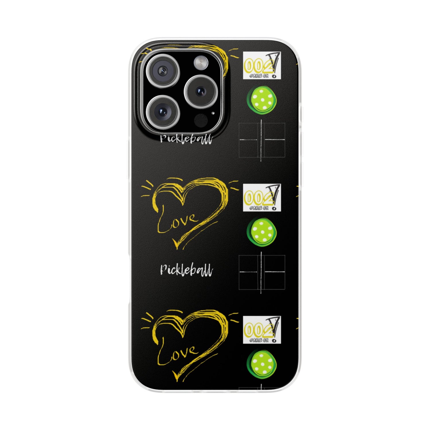 Pickleball Love Flexi iPhone Case - Stylish Phone Protection for Fashion-Forward Individuals