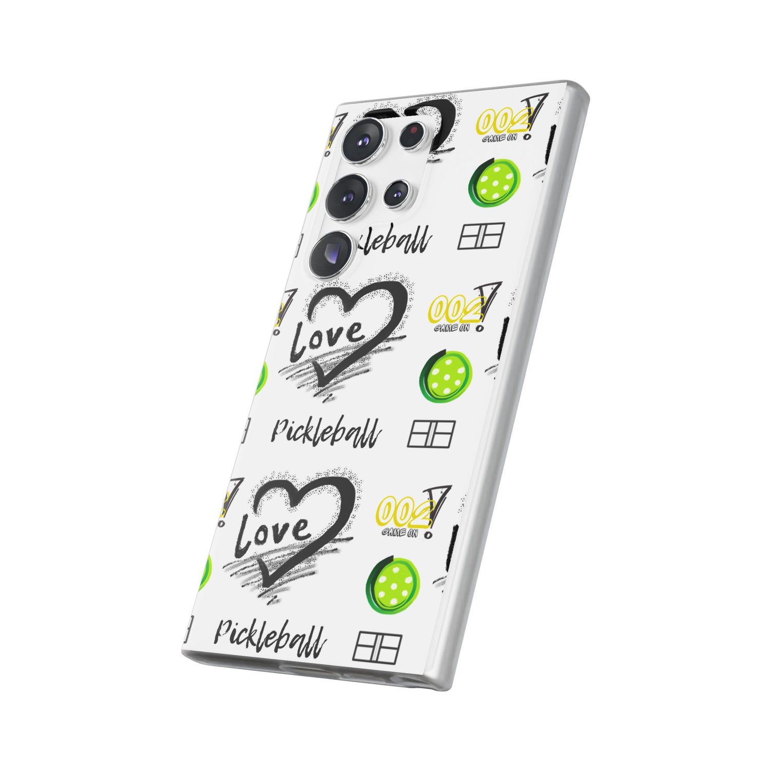 Pickleball Love Flexi Android Samsung Phone Case - Stylish Phone Protection for Fashion-Forward Individuals
