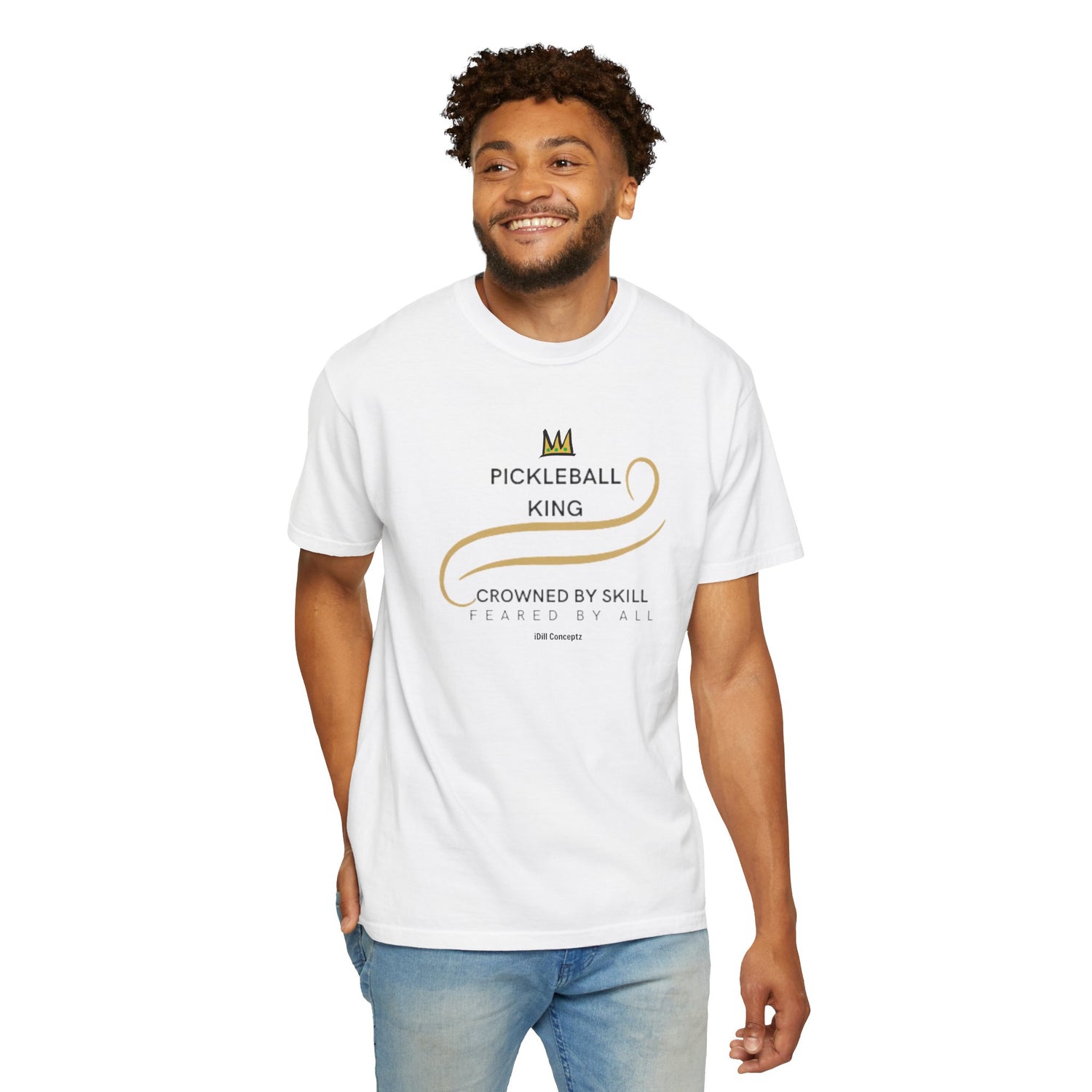 King of the Court Pickleball T-Shirt Apparel - Casual Graphic Tee for Men - Sports Lovers