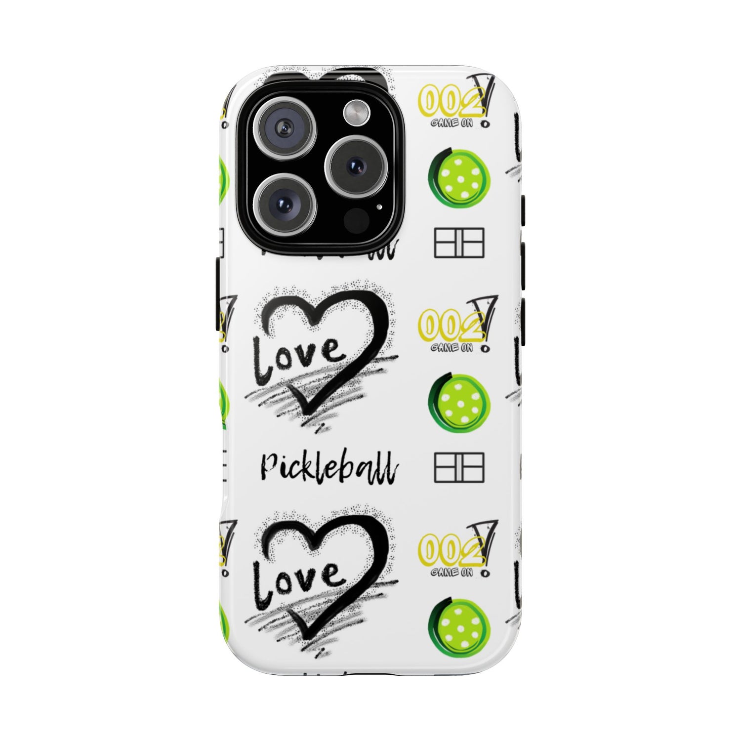 Pickleball Love Tough iPhone Case - Fun & Durable Sport Accessory