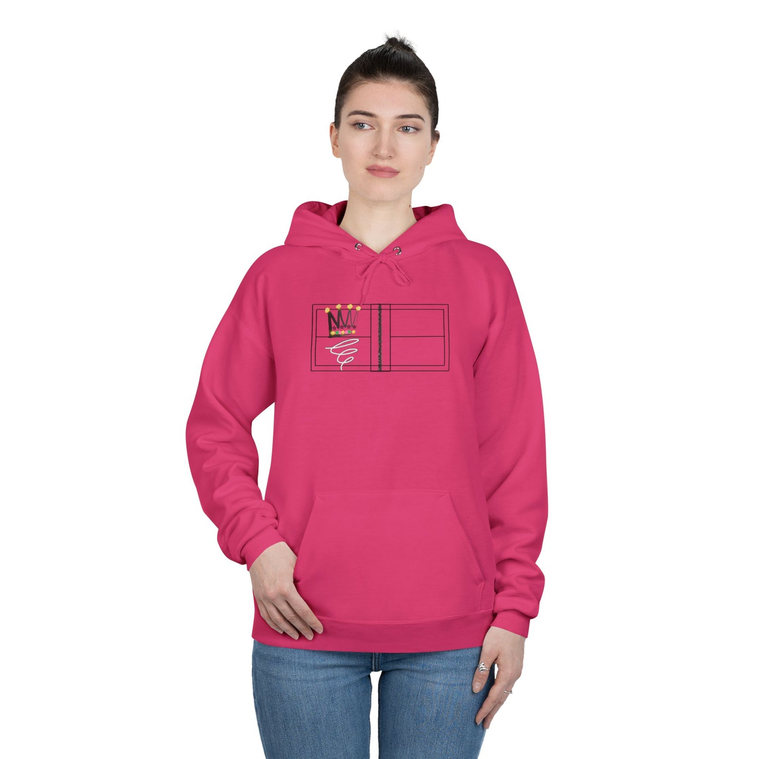 Pickleball Queen of the Court Design - EcoSmart Hoodie Sweatshirt for Women