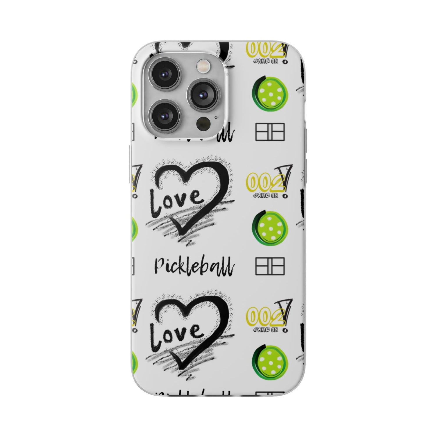 Pickleball Love Flexi iPhone Case - Stylish Phone Protection for Fashion-Forward Individuals