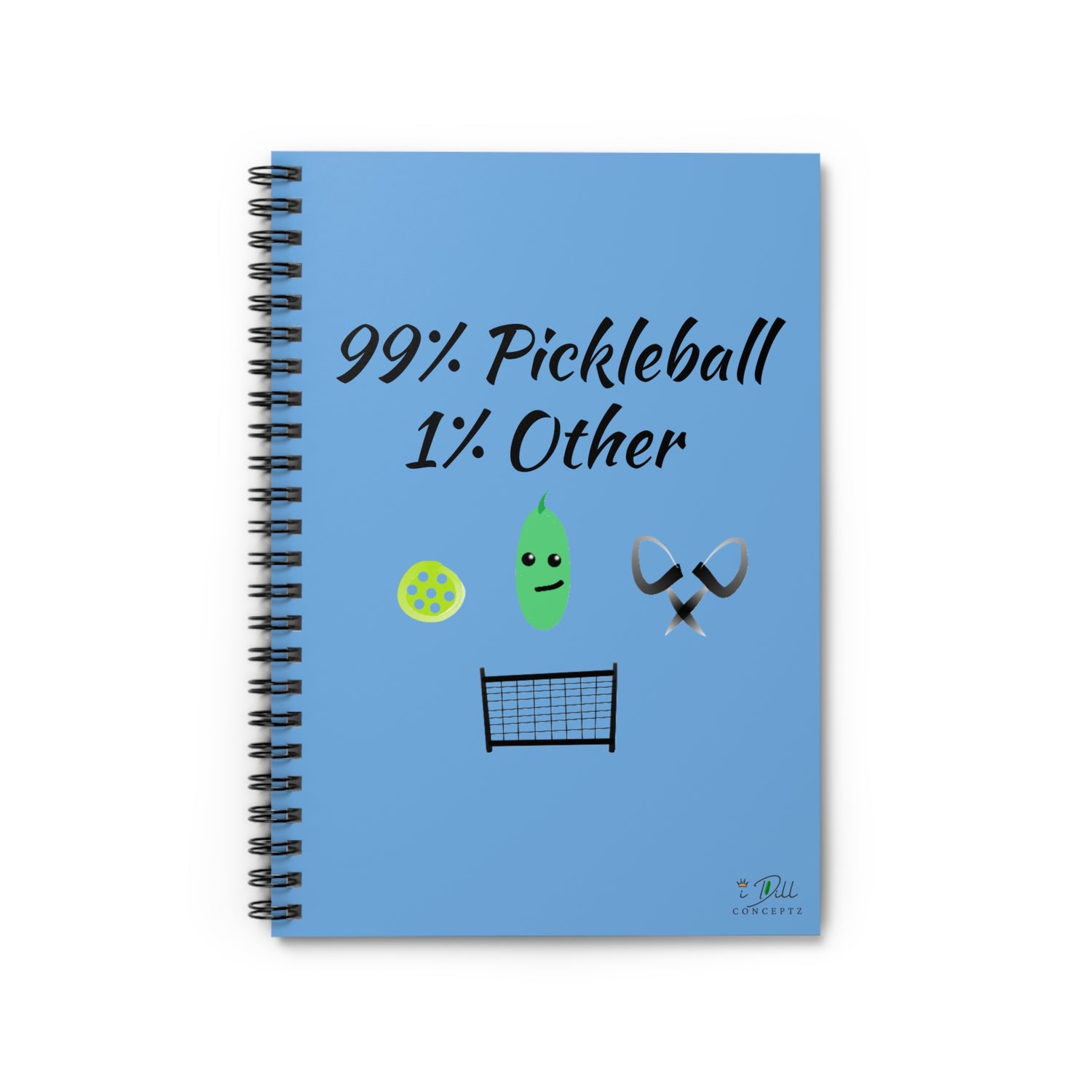 Pickleball Notebook - Ruled Line - '99% Pickleball 1% Other' Design