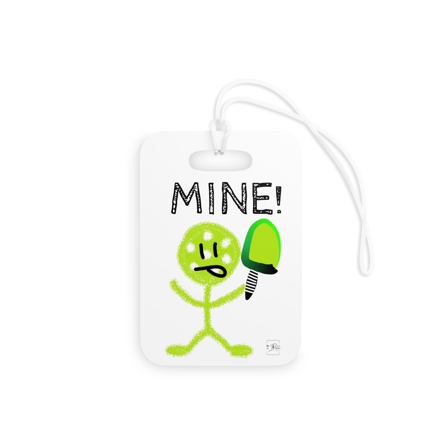 Playful Pickleball Luggage Tag - "MINE!" Travel Accessories for Kids and Adults
