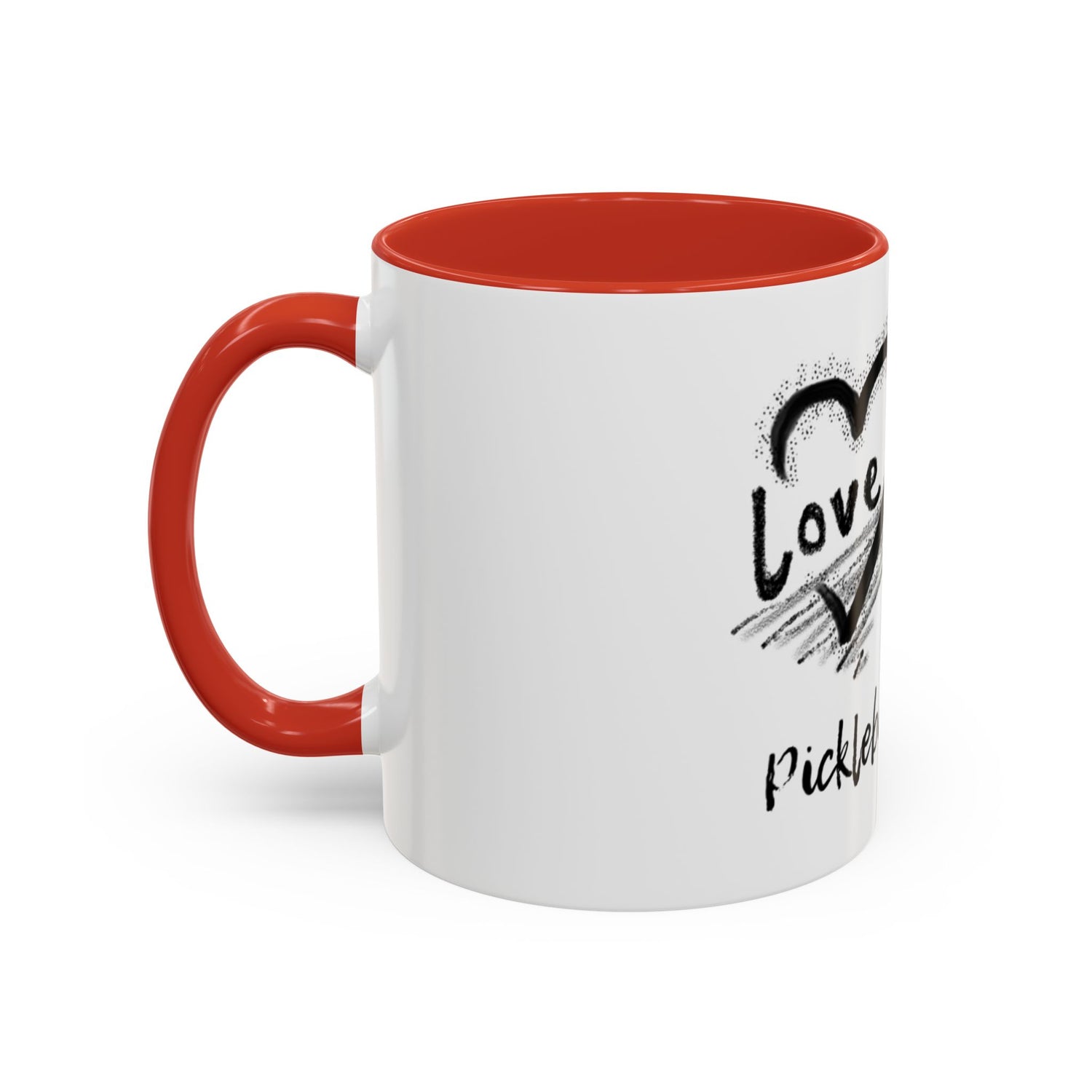 Pickleball Love Accent Coffee Mug - Fun Sports Gift (11oz & 15oz)