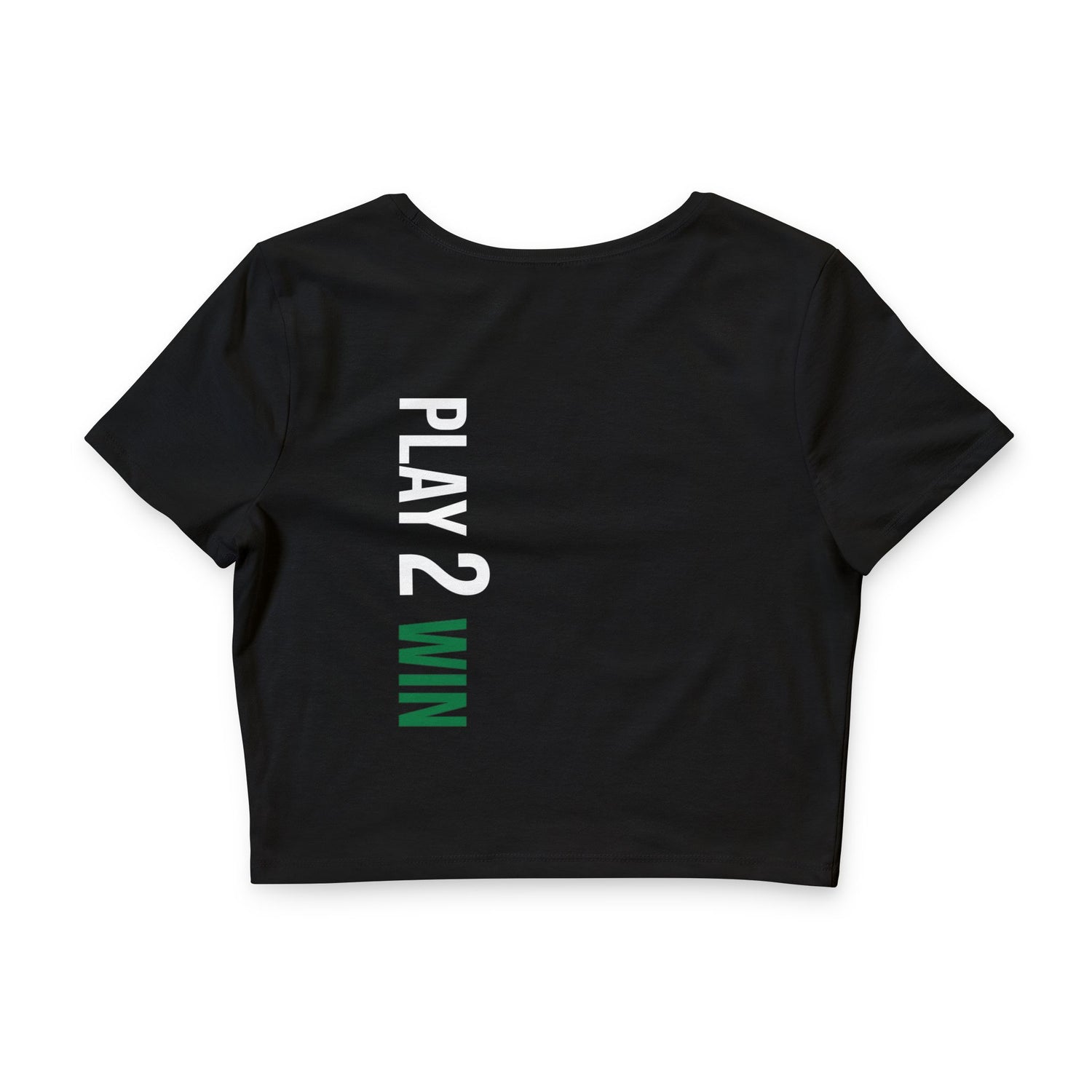 Women's Activewear Crop Top - Play 2 Win Design - Women's Pickleball Apparel