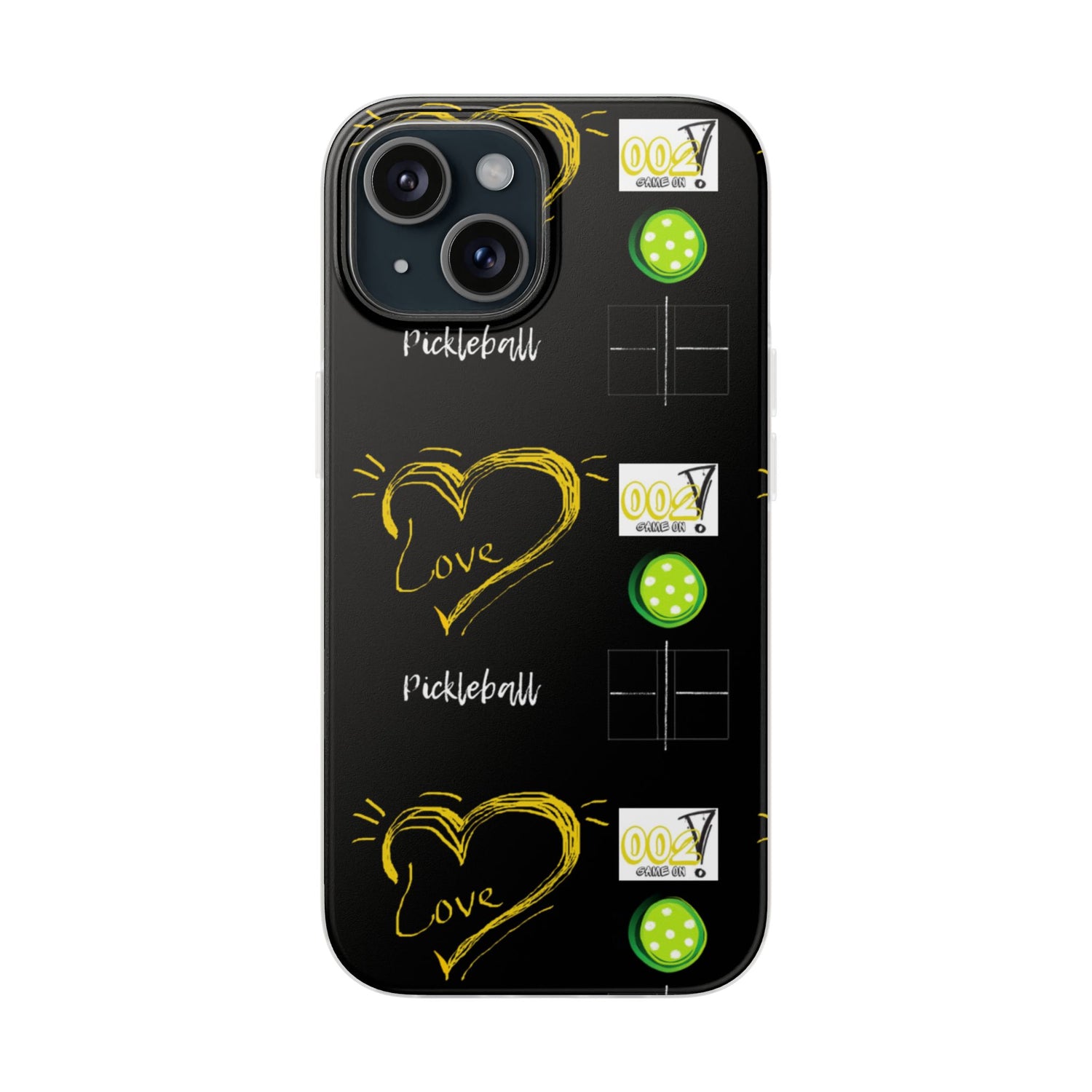 Pickleball Love Flexi iPhone Case - Stylish Phone Protection for Fashion-Forward Individuals