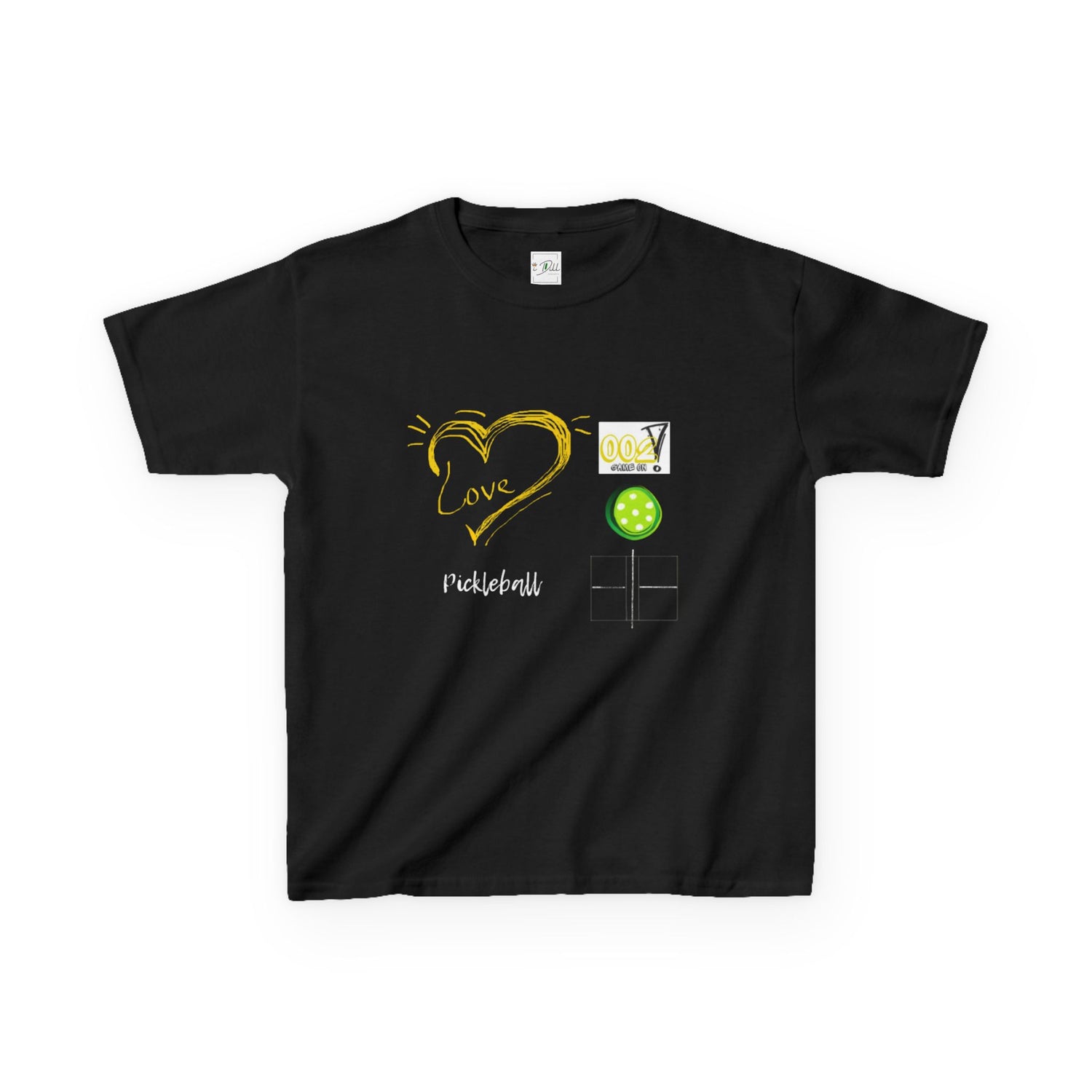 Kids Pickleball Love Tee - Fun & Sporty Cotton T-Shirt for Young Athletes