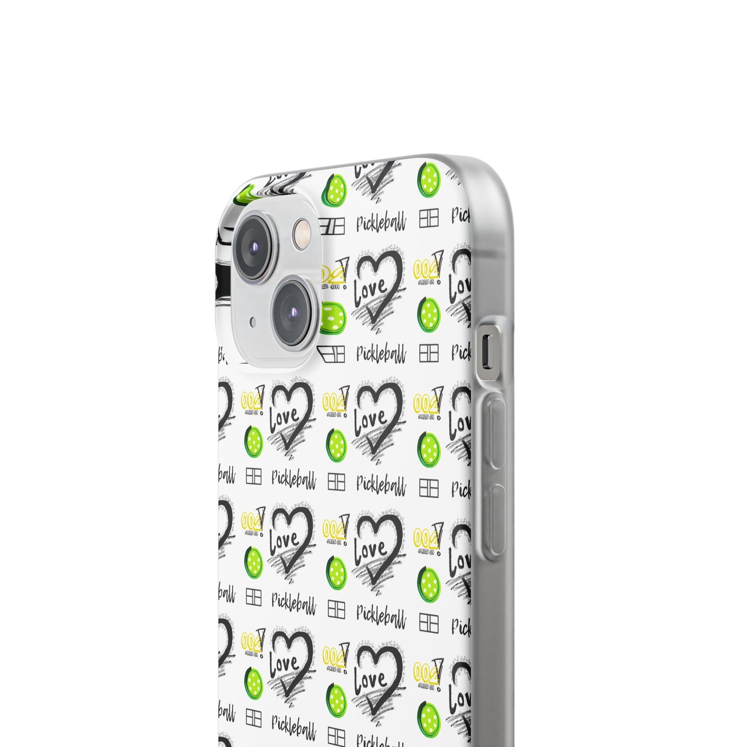 Pickleball Love Flexi iPhone Case - Stylish Phone Protection for Fashion-Forward Individuals
