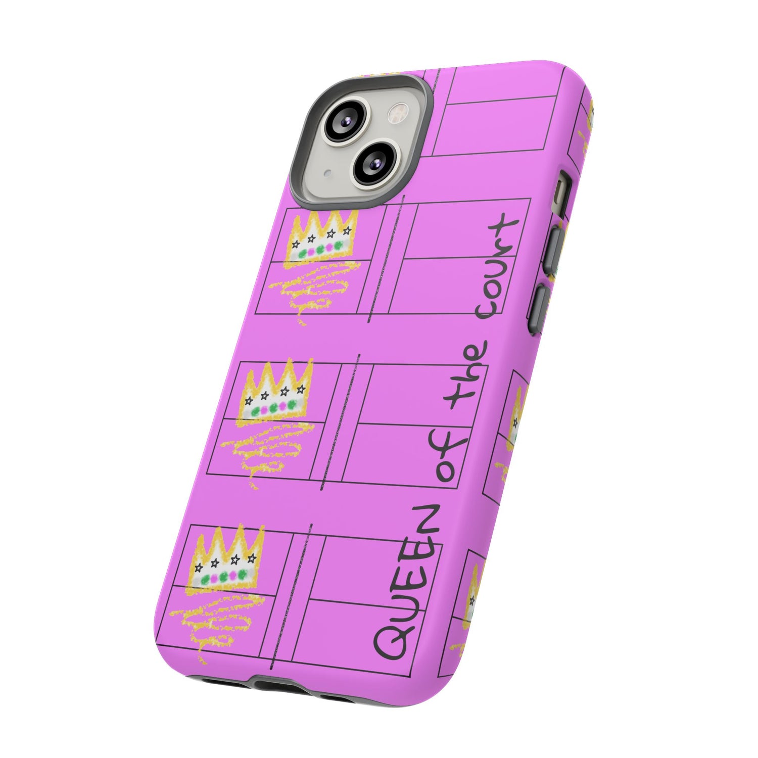 Pickleball Queen of the Court Pink Tough iPhone Case - Fun & Durable Sport Accessory